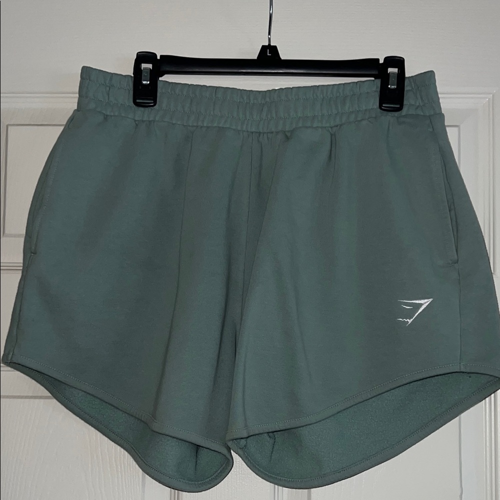 Gymshark Sage Green Athletic Shorts w/ Pockets